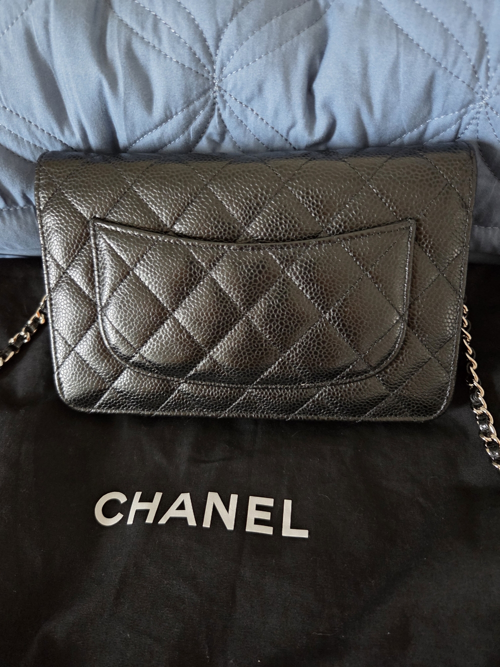 Chanel Black Quilted Leather Wallet on Chain (WOC) - Picture 2 of 8